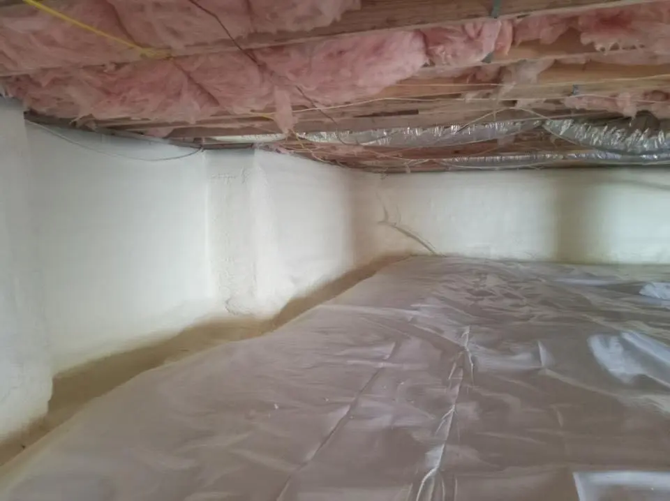 Crawl space encapsulation with closed-cell spray foam for Spray Foam Roofing in East Whiteland